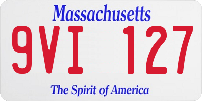 MA license plate 9VI127