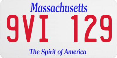 MA license plate 9VI129