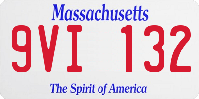MA license plate 9VI132