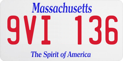 MA license plate 9VI136