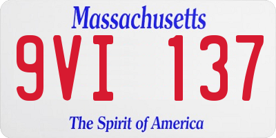 MA license plate 9VI137