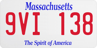 MA license plate 9VI138