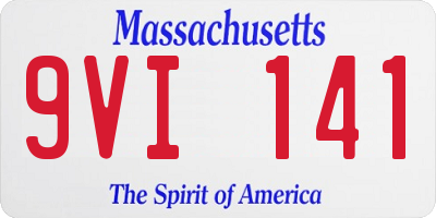 MA license plate 9VI141