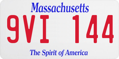 MA license plate 9VI144