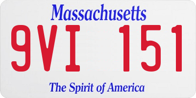 MA license plate 9VI151