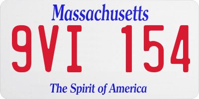 MA license plate 9VI154