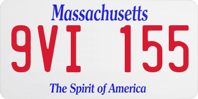 MA license plate 9VI155