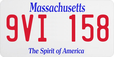 MA license plate 9VI158