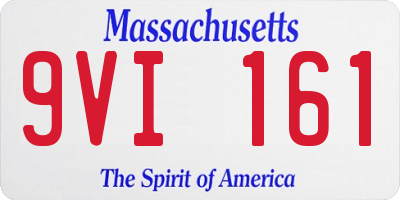 MA license plate 9VI161