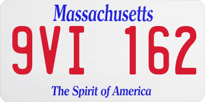 MA license plate 9VI162