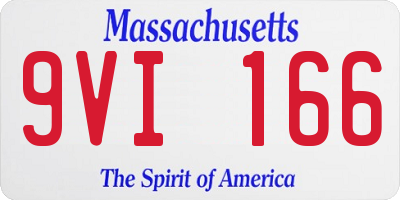 MA license plate 9VI166