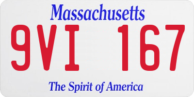 MA license plate 9VI167