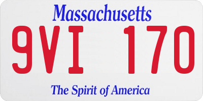 MA license plate 9VI170