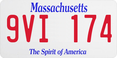MA license plate 9VI174