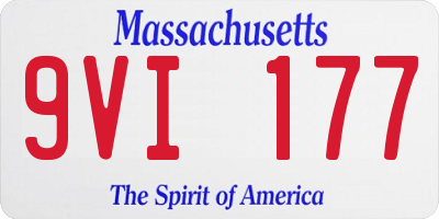 MA license plate 9VI177