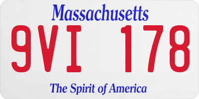 MA license plate 9VI178