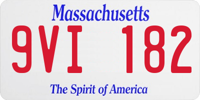 MA license plate 9VI182