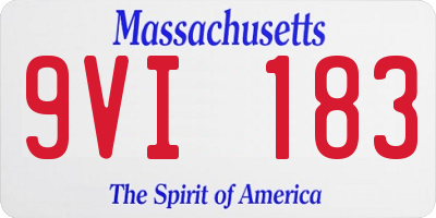 MA license plate 9VI183