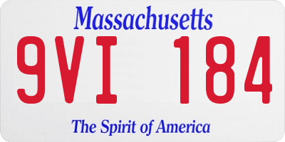 MA license plate 9VI184