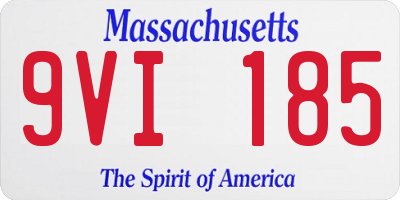 MA license plate 9VI185