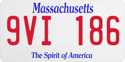 MA license plate 9VI186