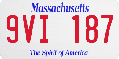 MA license plate 9VI187