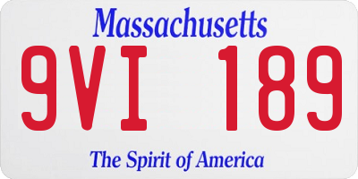 MA license plate 9VI189