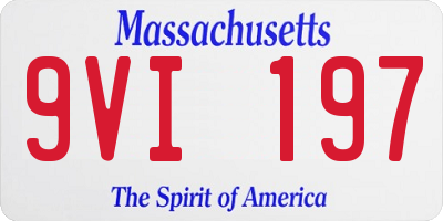 MA license plate 9VI197