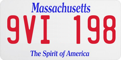 MA license plate 9VI198