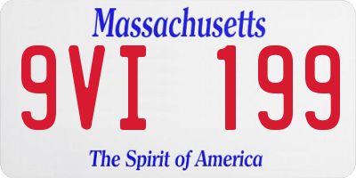 MA license plate 9VI199