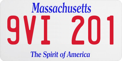 MA license plate 9VI201