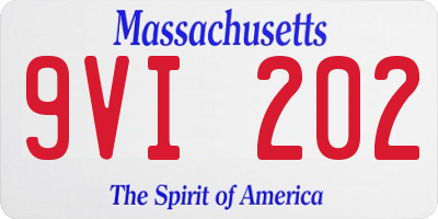 MA license plate 9VI202