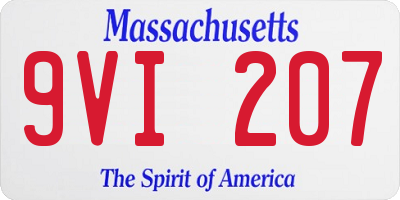 MA license plate 9VI207