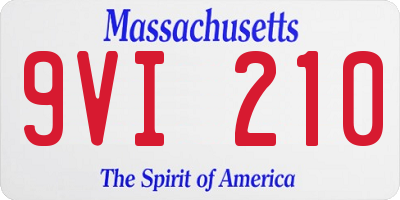 MA license plate 9VI210