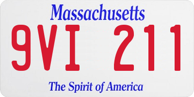 MA license plate 9VI211