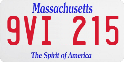 MA license plate 9VI215