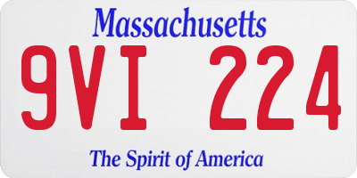 MA license plate 9VI224