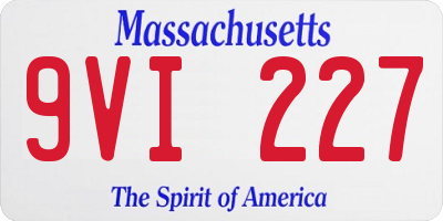 MA license plate 9VI227