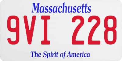 MA license plate 9VI228