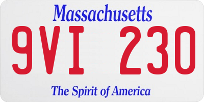 MA license plate 9VI230
