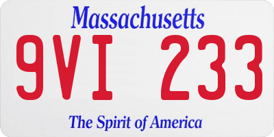 MA license plate 9VI233