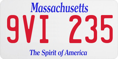 MA license plate 9VI235