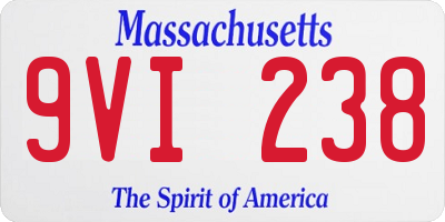 MA license plate 9VI238