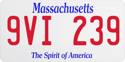 MA license plate 9VI239