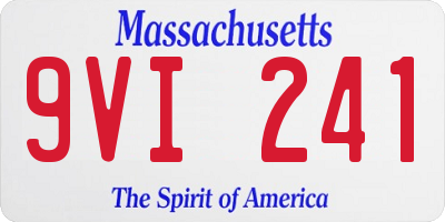 MA license plate 9VI241