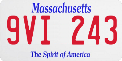 MA license plate 9VI243