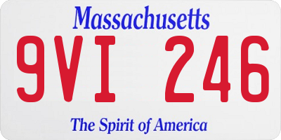 MA license plate 9VI246