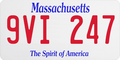 MA license plate 9VI247