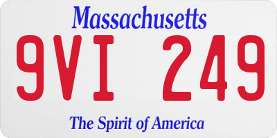 MA license plate 9VI249