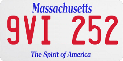 MA license plate 9VI252